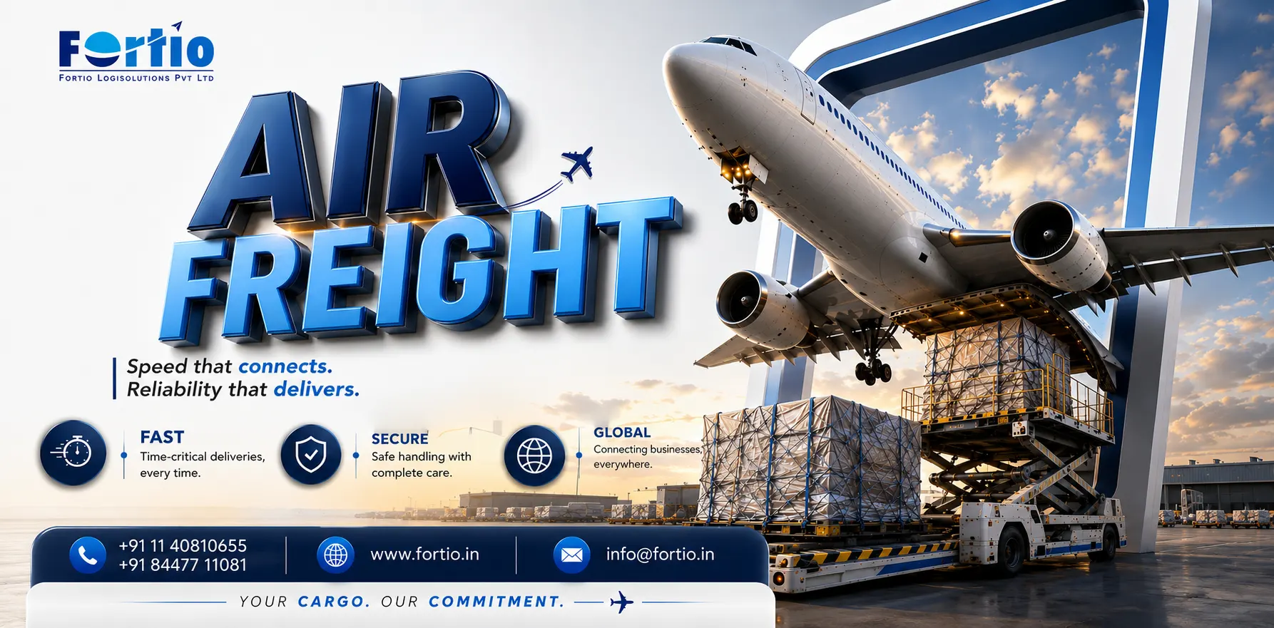 International Air Freight Forwarder in Delhi | Fortio LogiSolutions for Reliable Global Shipping