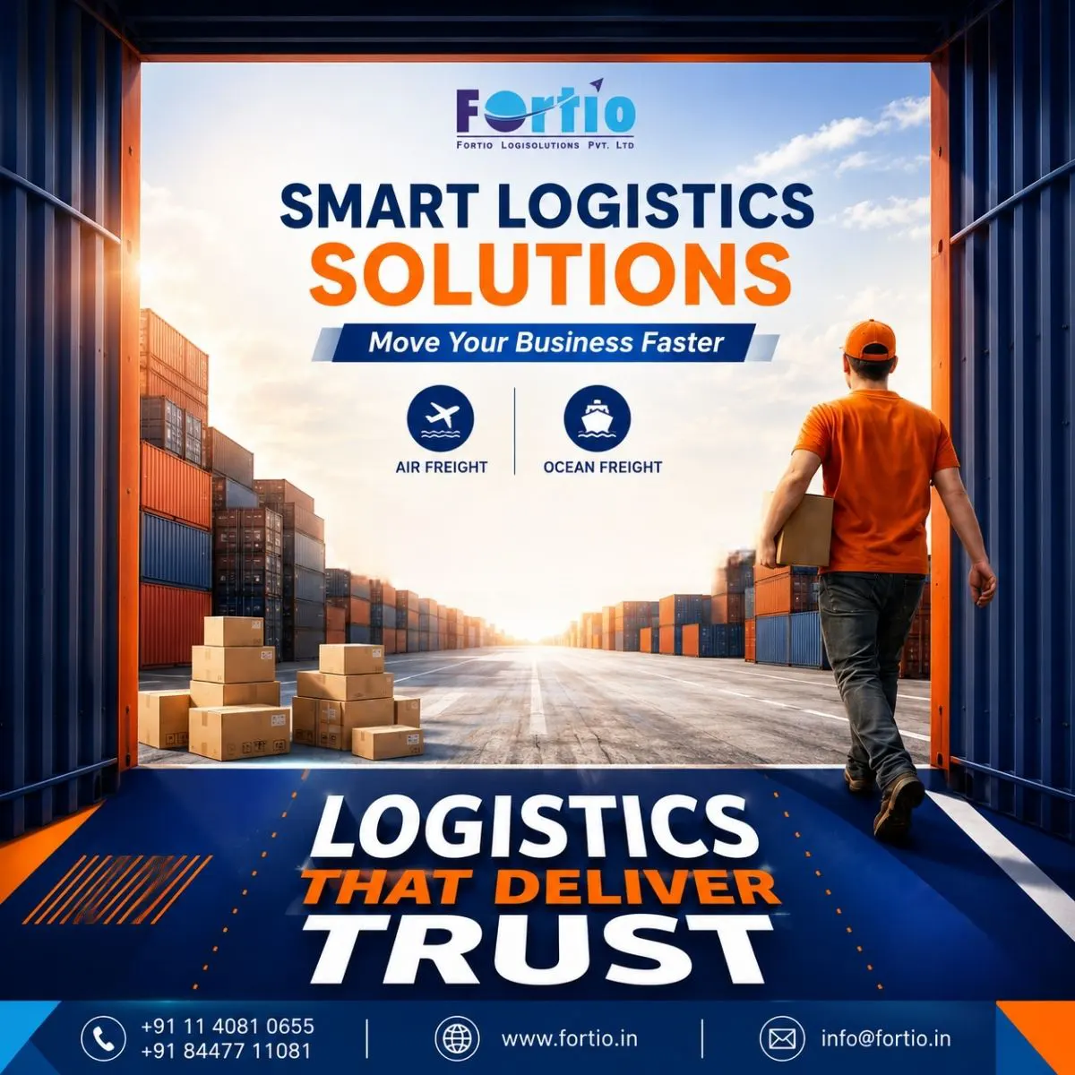 Logistics Solutions in Delhi – Reliable Global Freight Services by Fortio LogiSolutions